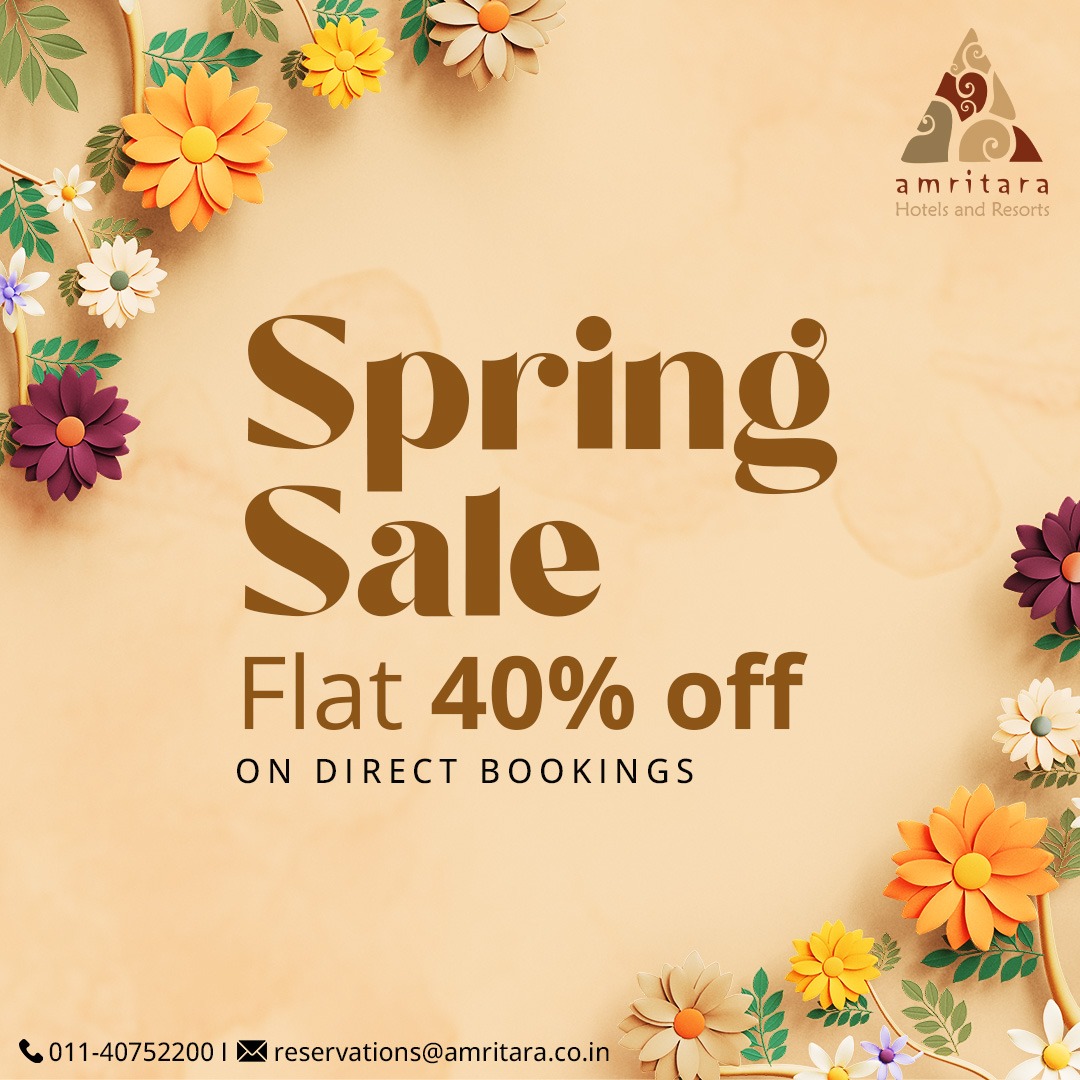 Spring Sale - Flat 40% off on Direct website bookings